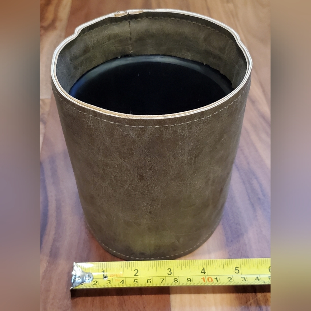 Set of 2 Hobby Lobby Leather-look Planters - Picture 3 of 5